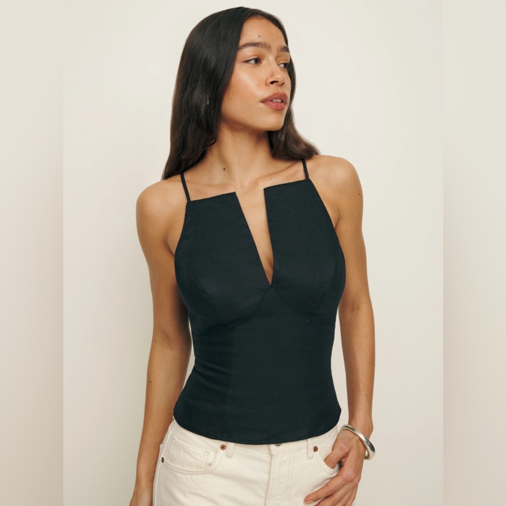 Reformation Evette Linen Top